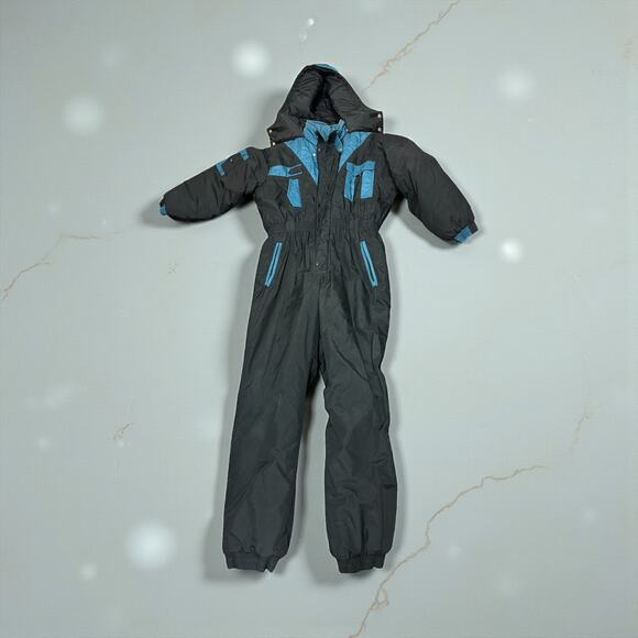 Vtg 90s Metro Express Snowsuit Womens Size Large Black Snowboard Skiing Outdoor - Picture 1 of 10